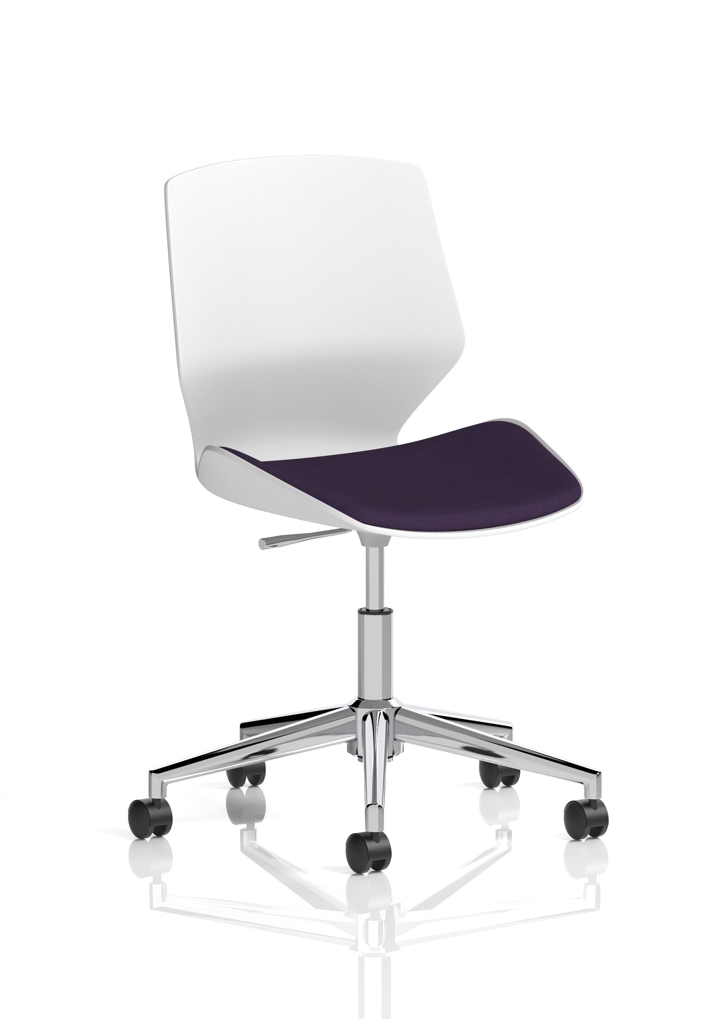 Florence 5 Star Base White Frame Fabric Visitor Chair