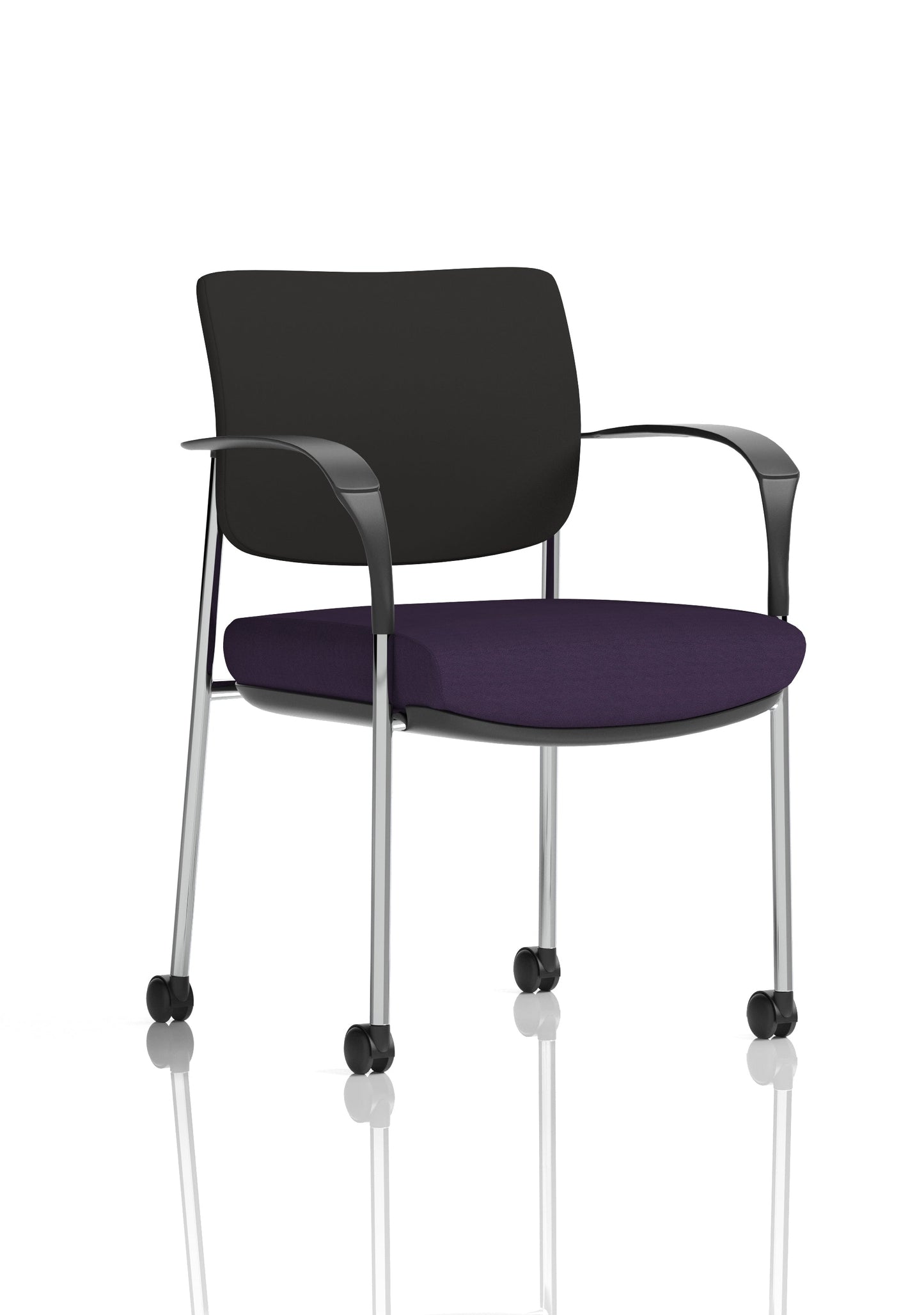 Brunswick Deluxe Medium Back Visitor Office Chair with Arms with Castors