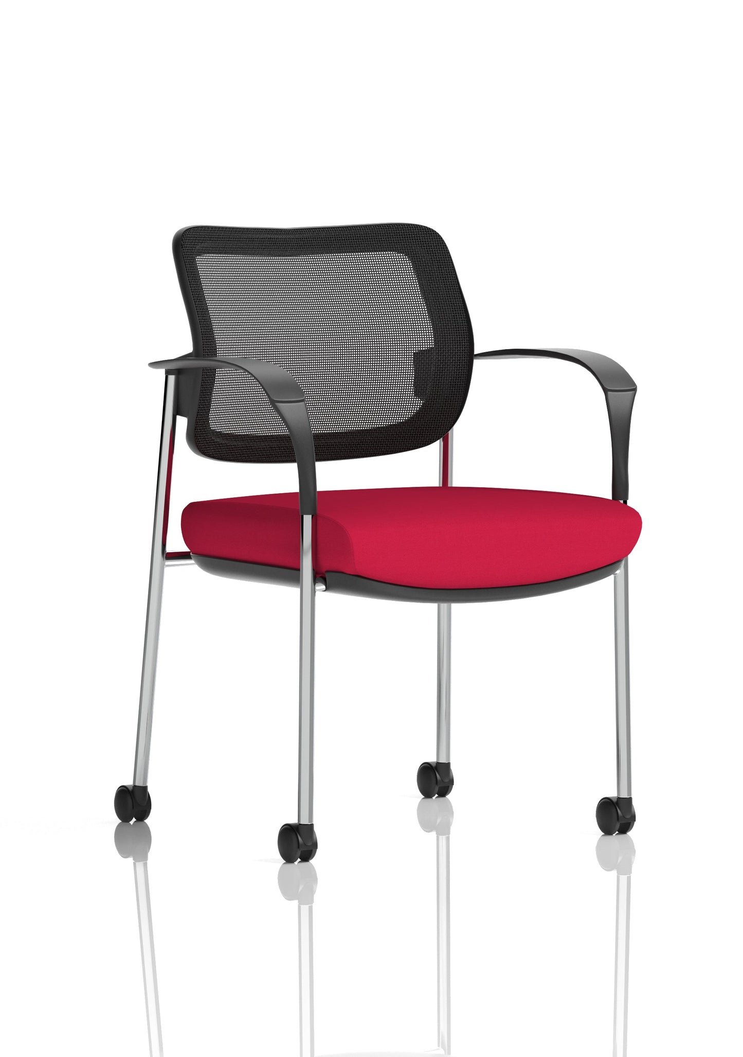 Brunswick Deluxe Medium Back Visitor Office Chair with Arms with Castors