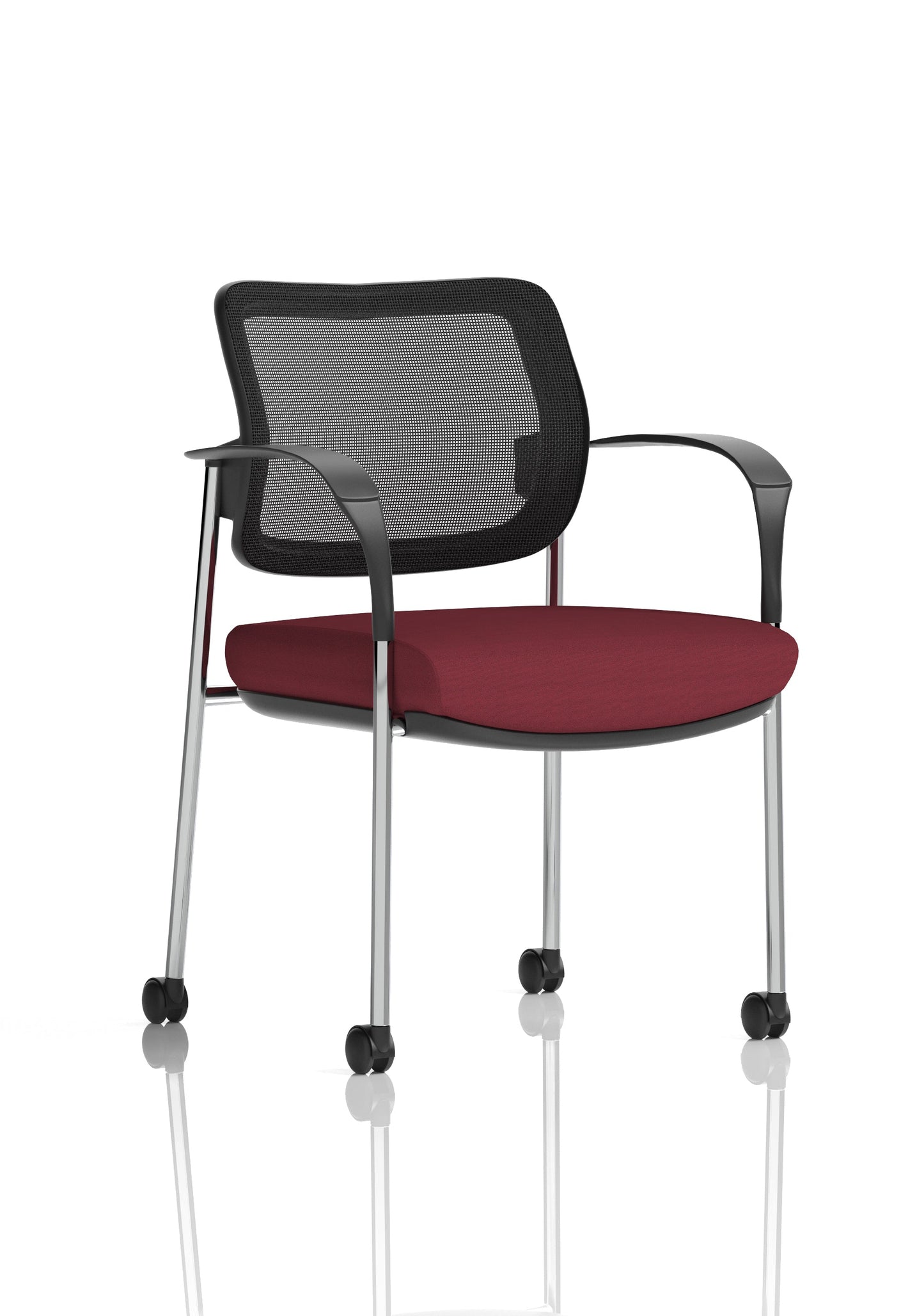 Brunswick Deluxe Medium Back Visitor Office Chair with Arms with Castors