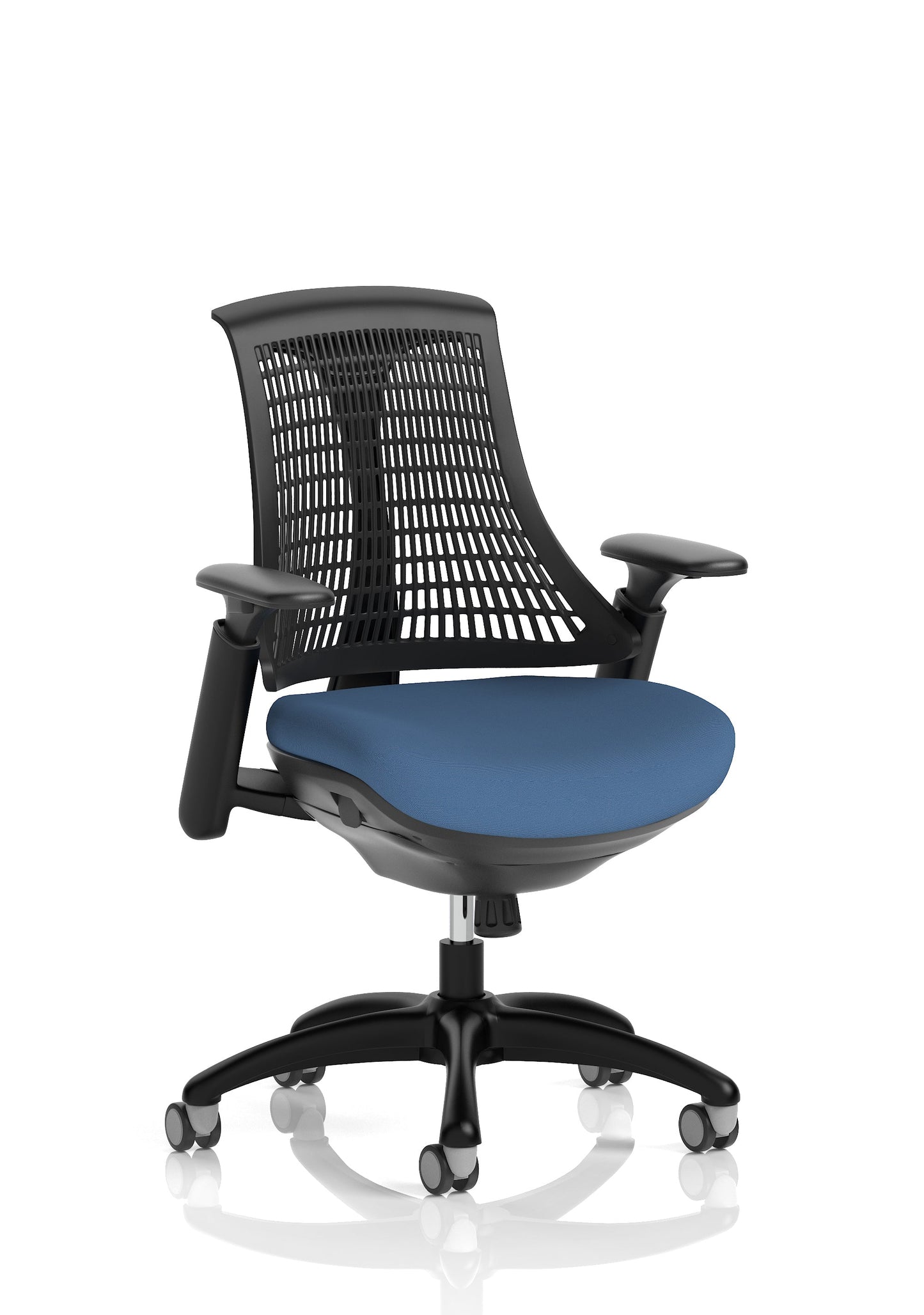 Flex Medium Back Black Frame Task Operator Office Chair with Arms