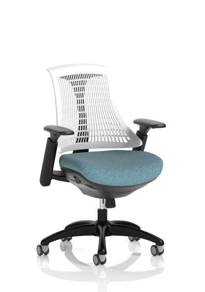 Flex Medium Back Black Frame Task Operator Office Chair with Arms