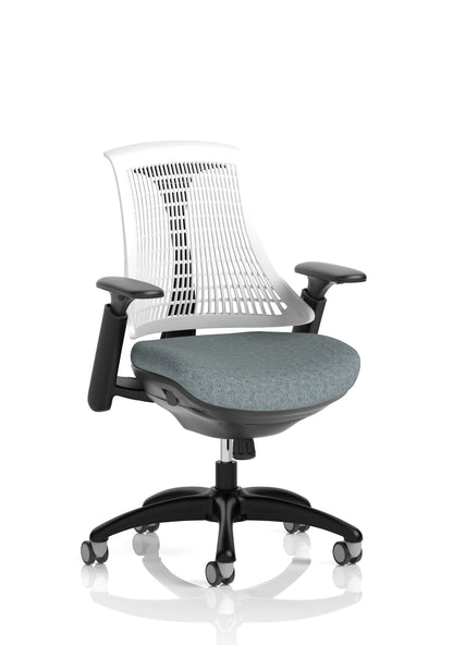 Flex Medium Back Black Frame Task Operator Office Chair with Arms