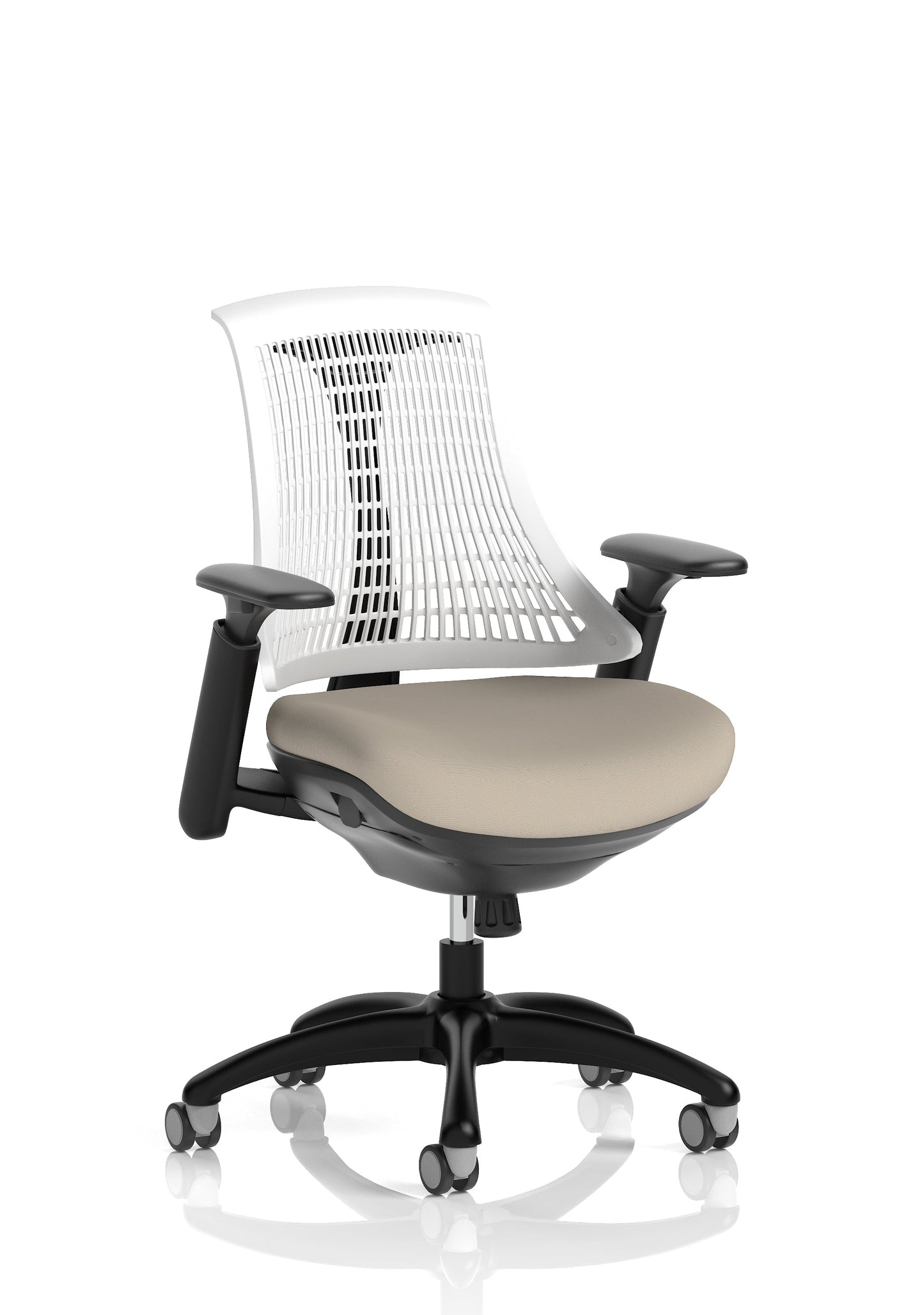 Flex Medium Back Black Frame Task Operator Office Chair with Arms