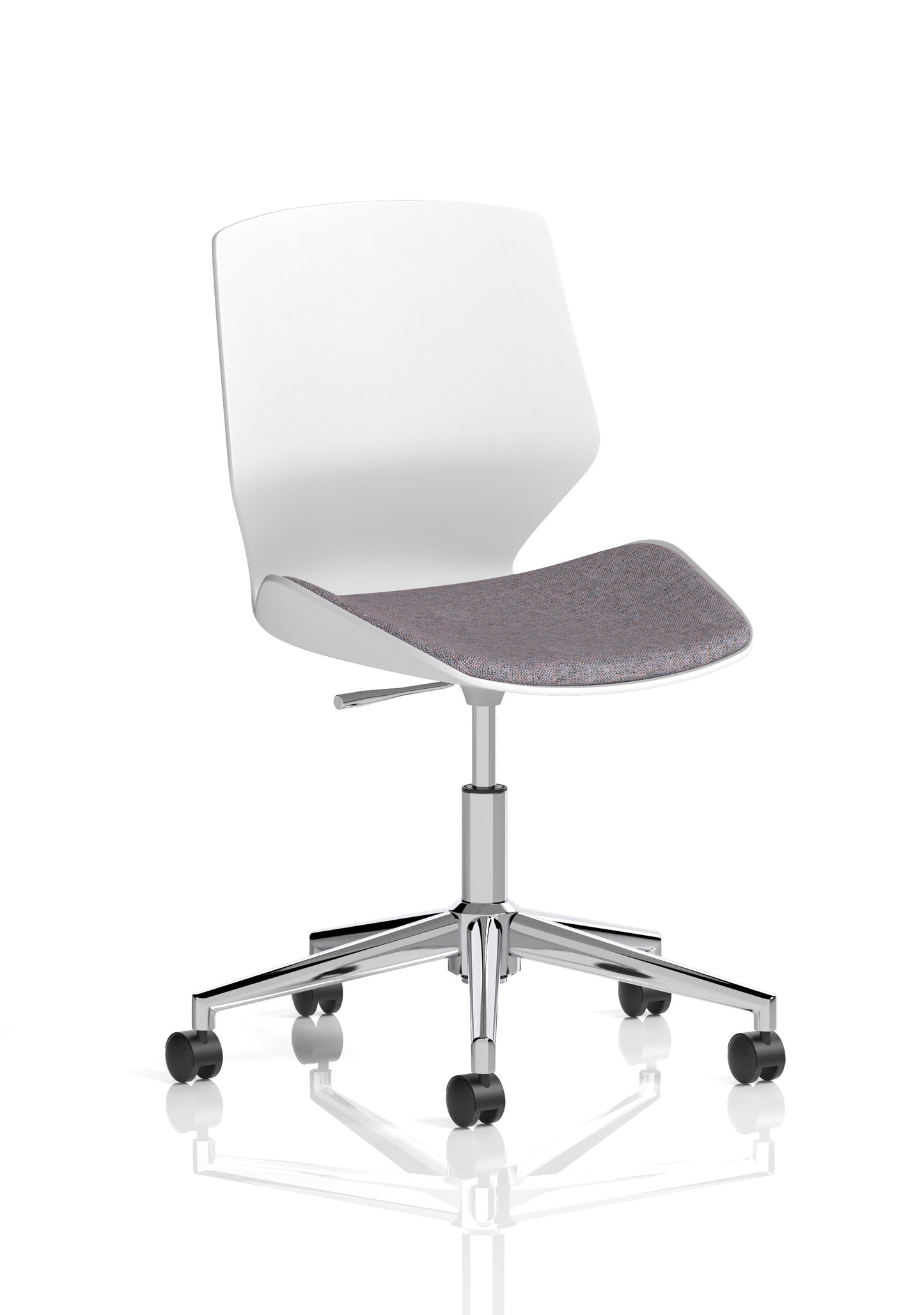 Florence 5 Star Base White Frame Fabric Visitor Chair