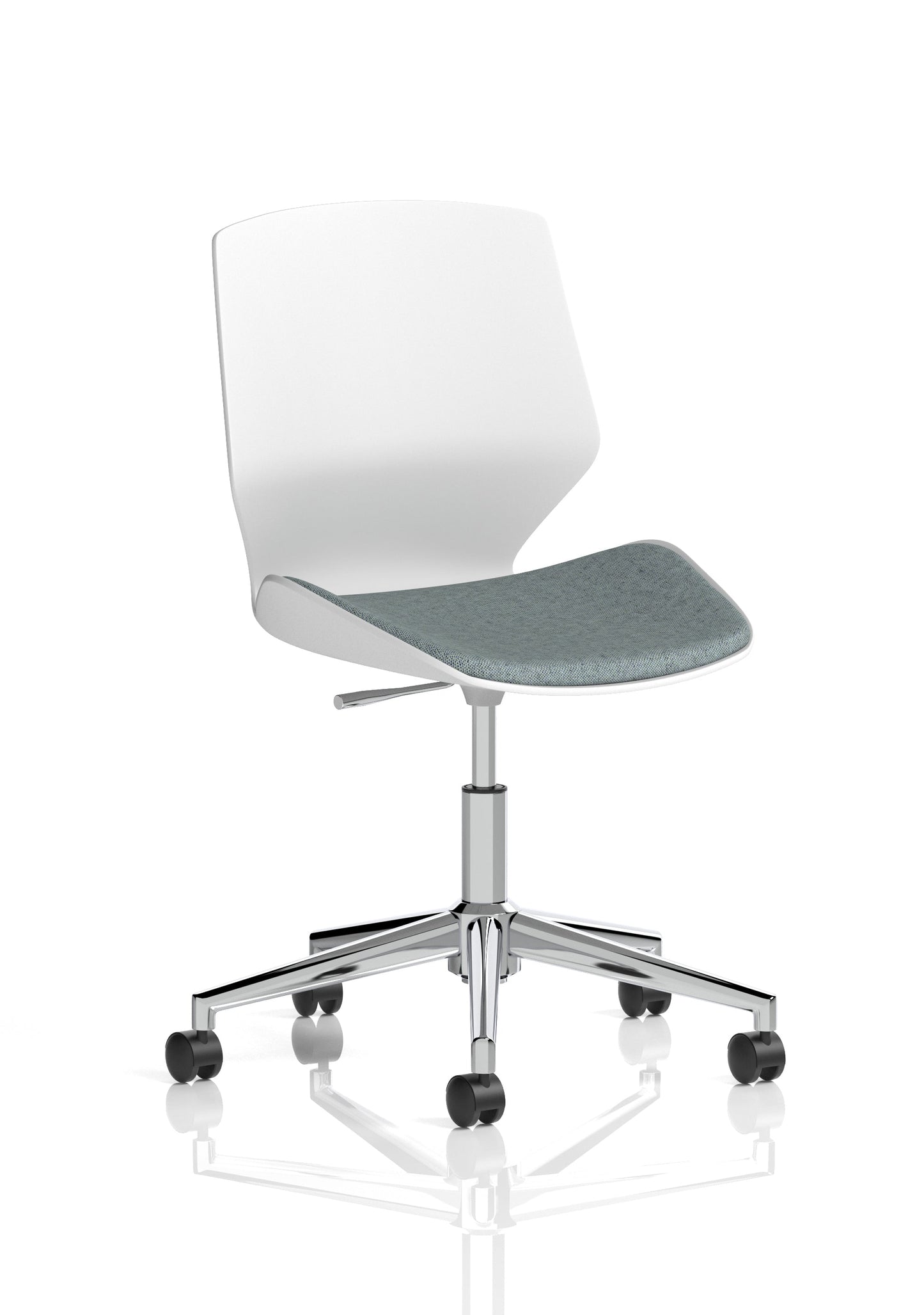 Florence 5 Star Base White Frame Fabric Visitor Chair
