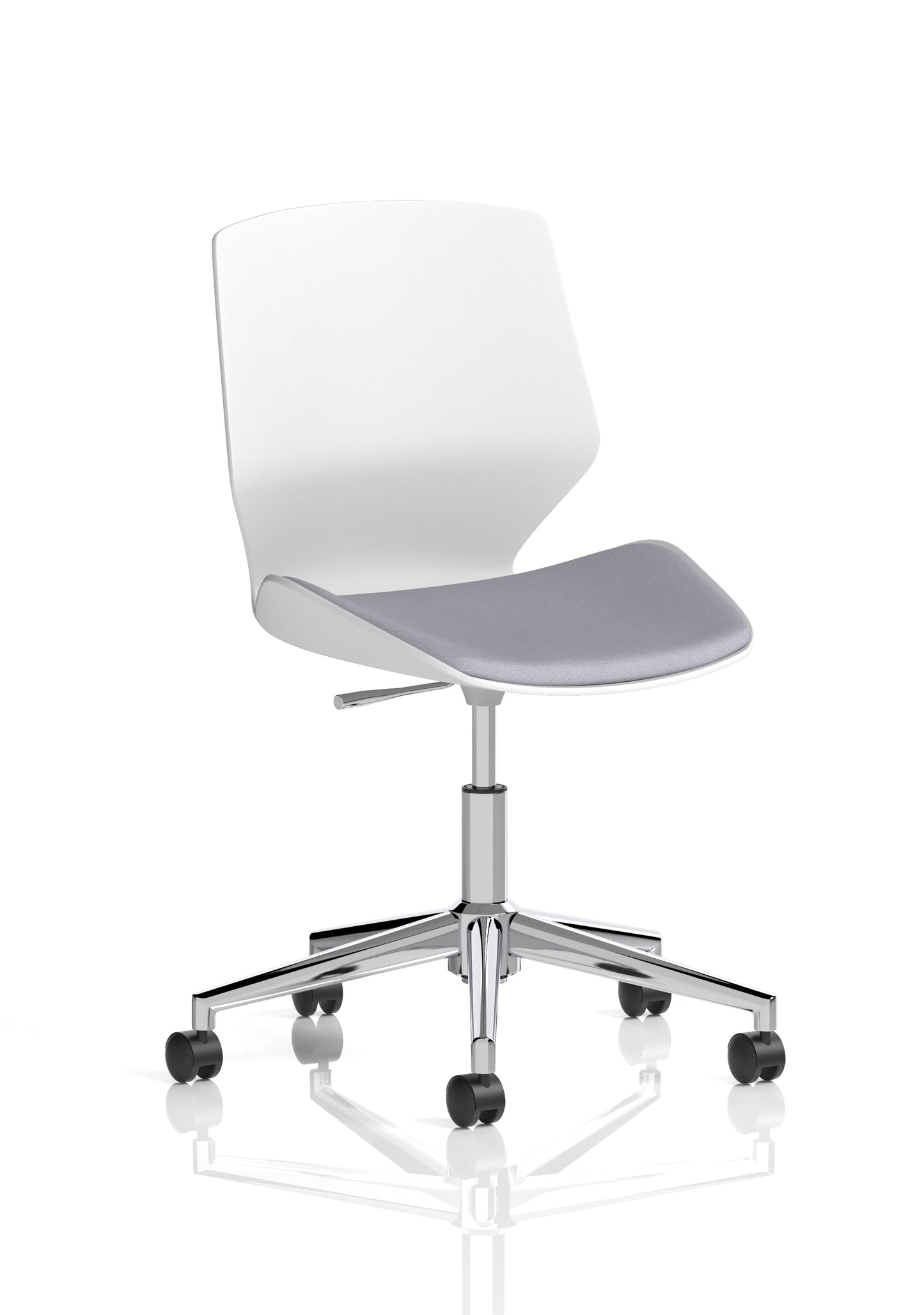 Florence 5 Star Base White Frame Fabric Visitor Chair