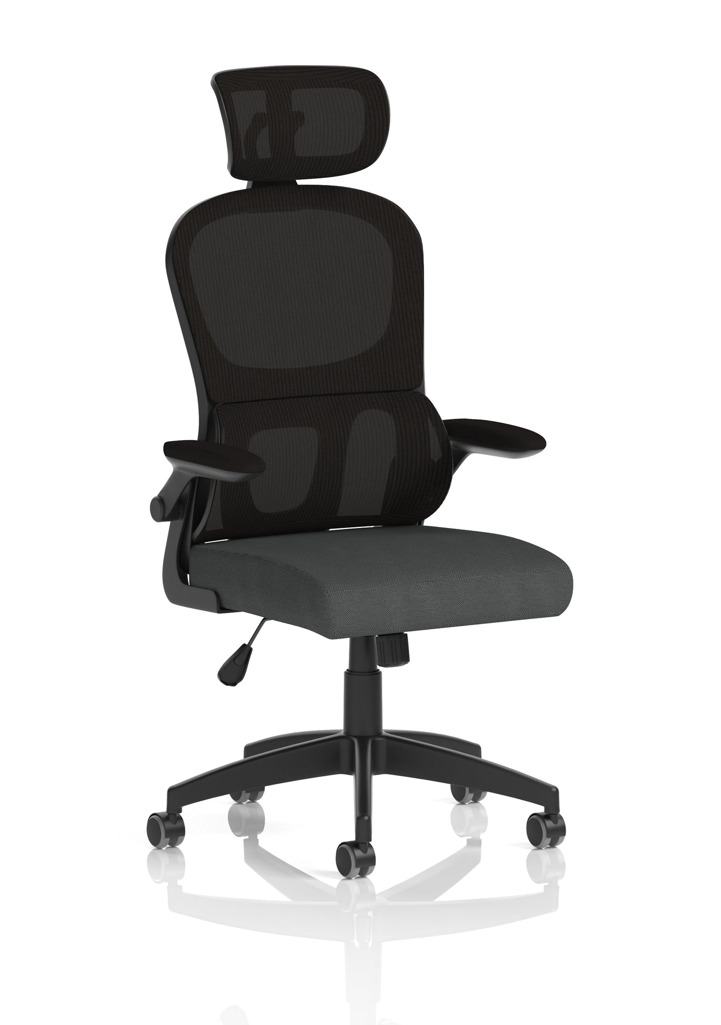 Iris Task Operator Mesh Back Fabric Seat With Headrest