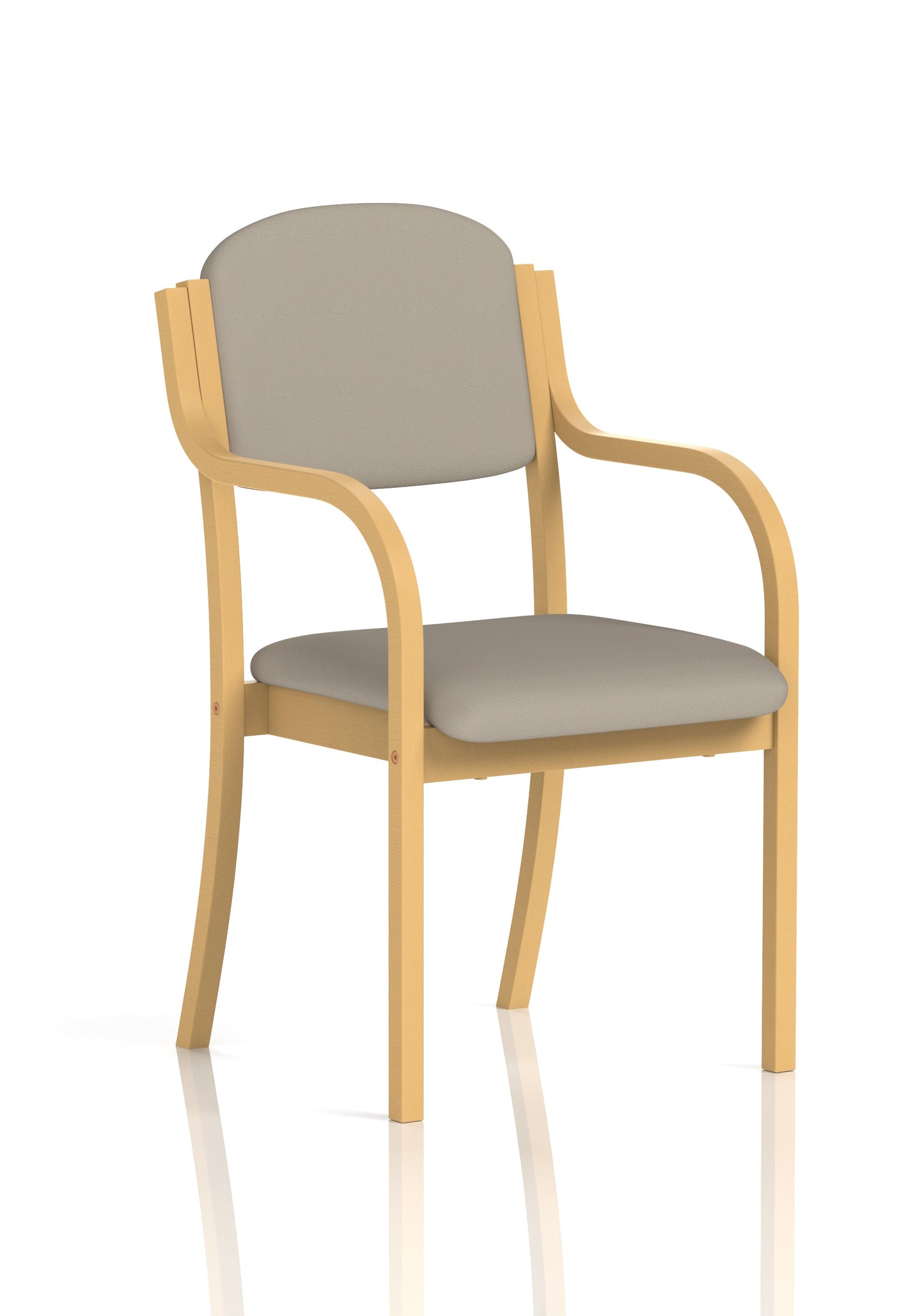 Madrid Wooden Frame Visitor Chair with Arms