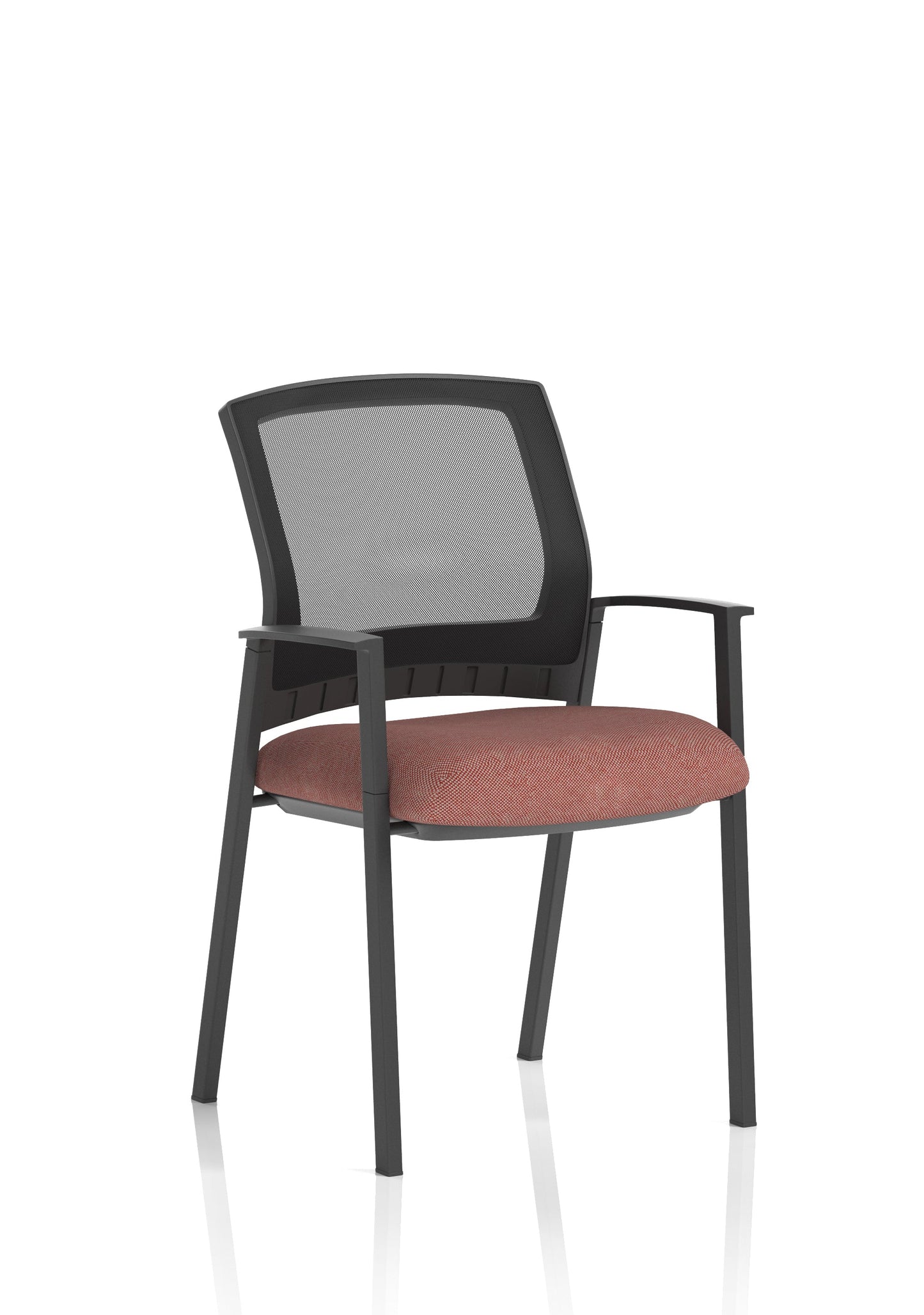 Metro Medium Mesh Back Stacking Visitor Chair with Arms