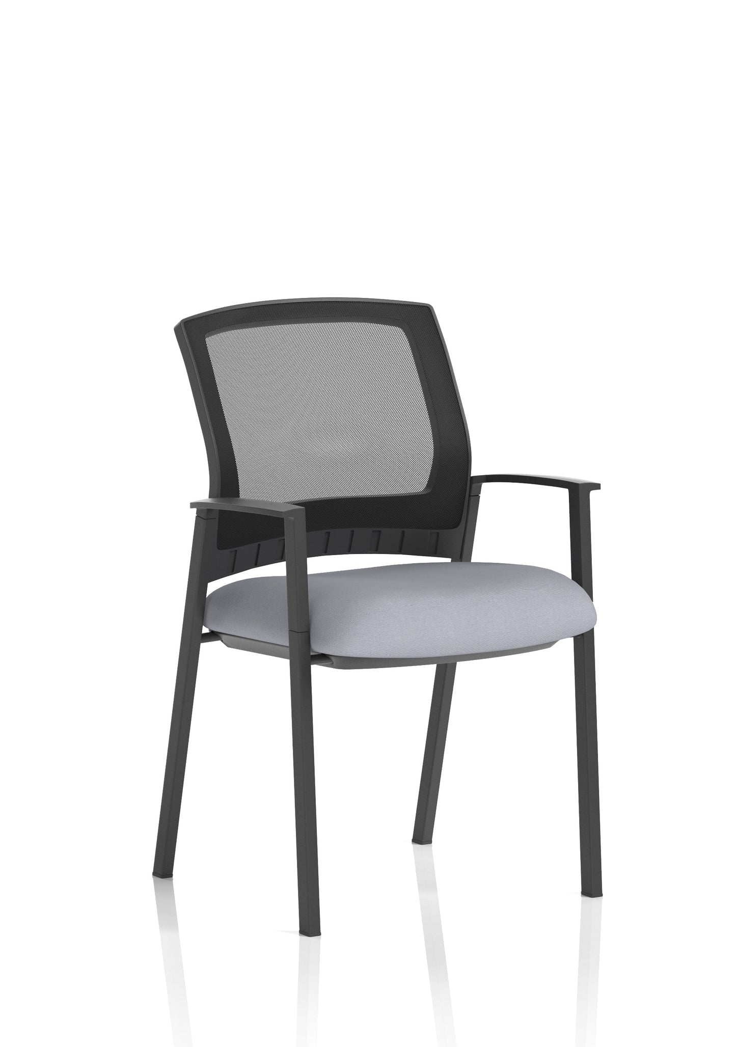 Metro Medium Mesh Back Stacking Visitor Chair with Arms
