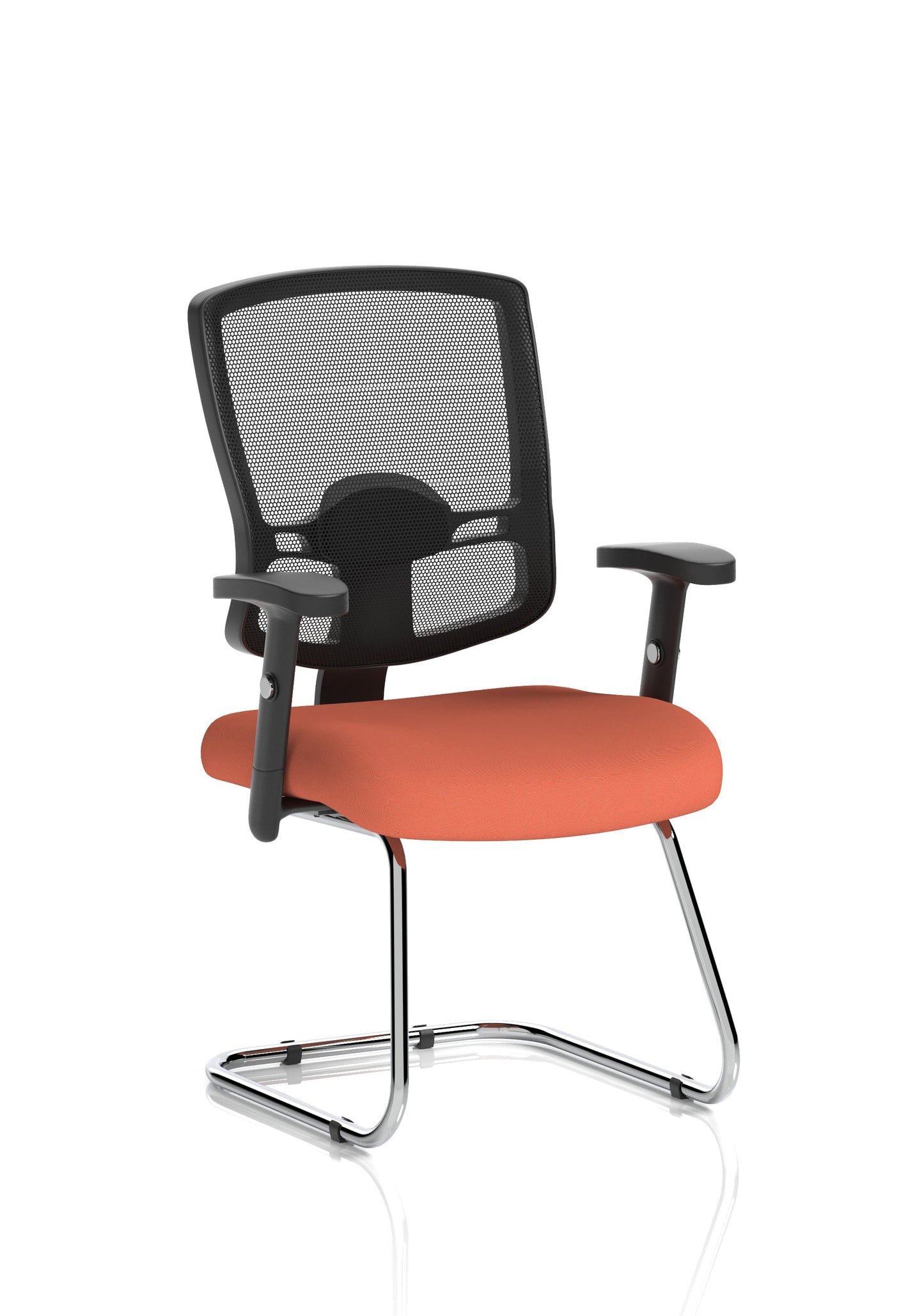 Portland Mesh Back Cantilever Visitor Chair with Arms