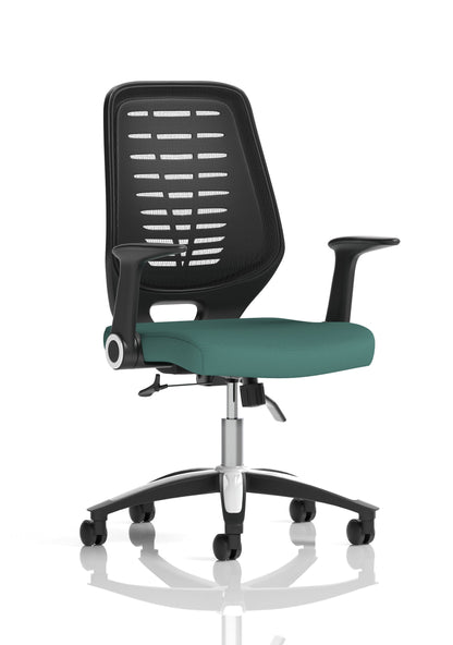 Relay Medium Mesh Back Task Operator Office Chair with Arms