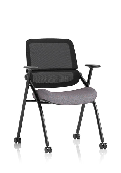 Capra Mesh Back Folding Office Training Chair With Sliding Arms