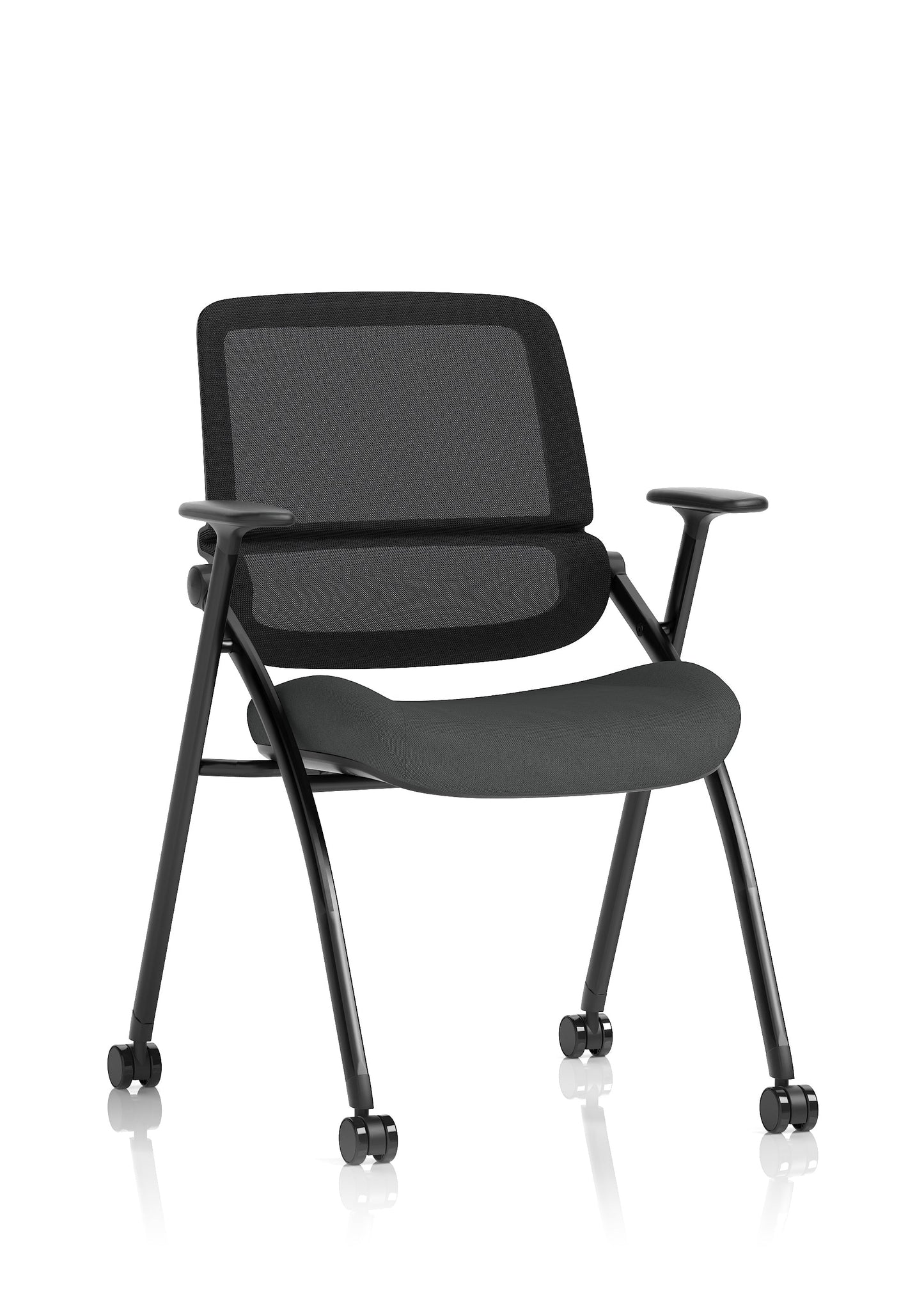 Capra Mesh Back Folding Office Training Chair With Sliding Arms