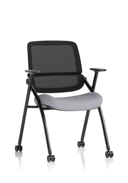 Capra Mesh Back Folding Office Training Chair With Sliding Arms