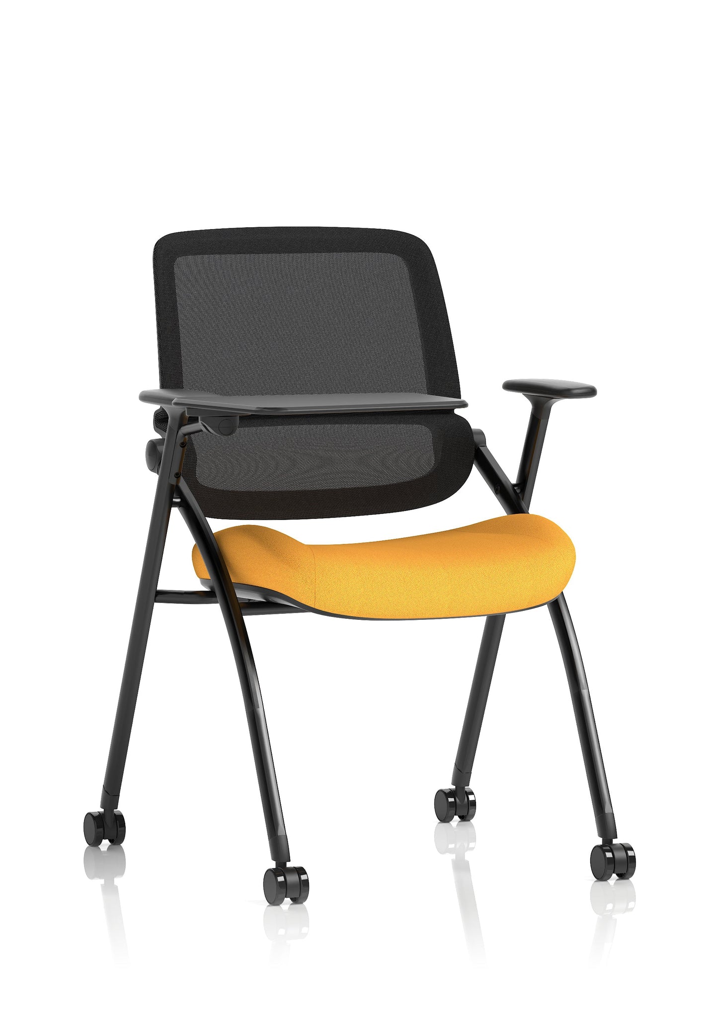 Capra Mesh Back Folding Office Training Chair With Sliding Arms