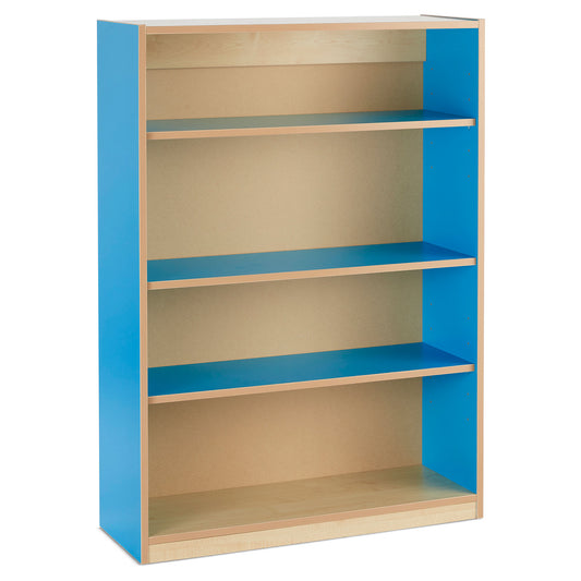 Monarch Open Bookcase with 2 Coloured Adjustable Shelves & 1 Fixed Central Shelf (H1250)