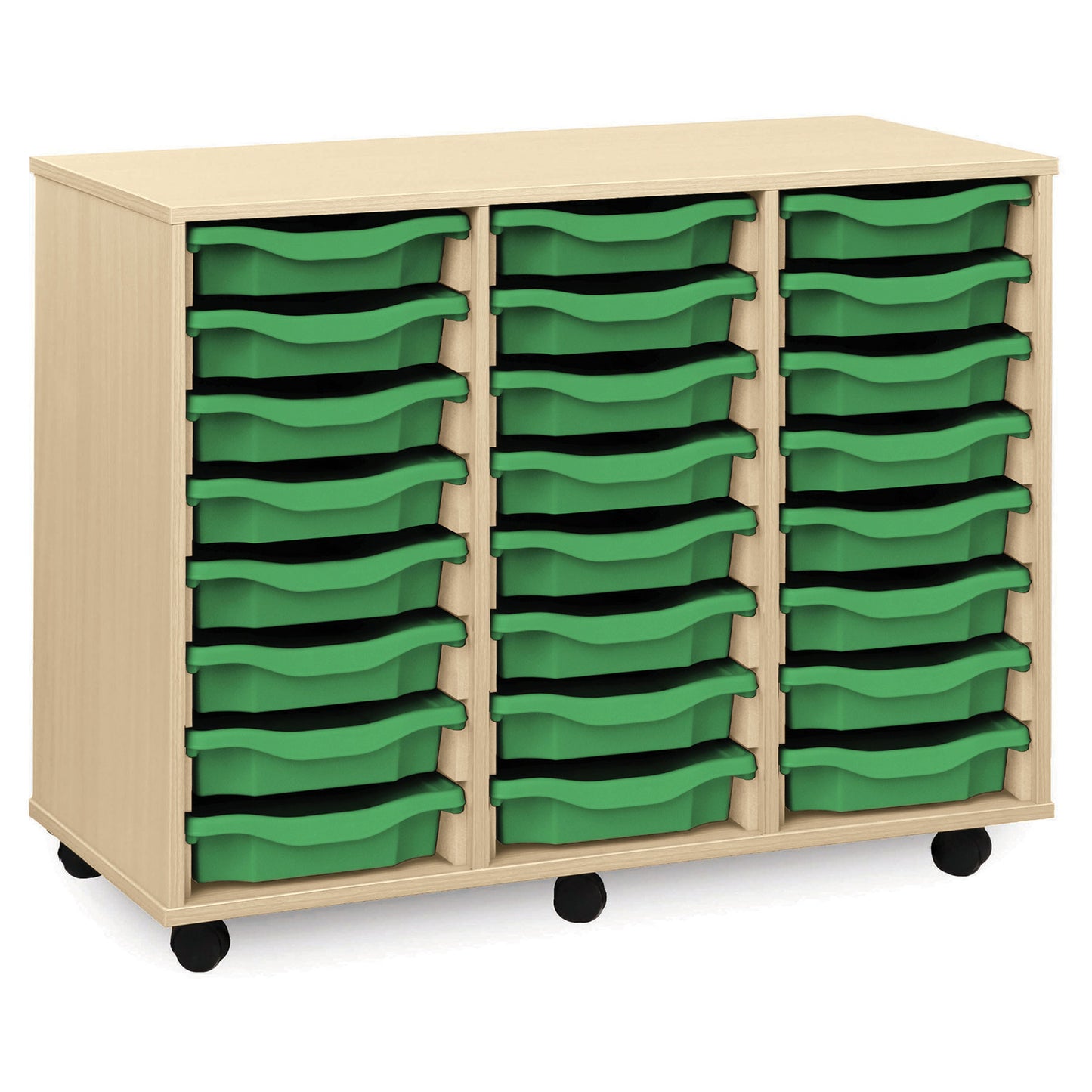 Monarch Mobile School Shallow Tray Storage Unit 24 Trays