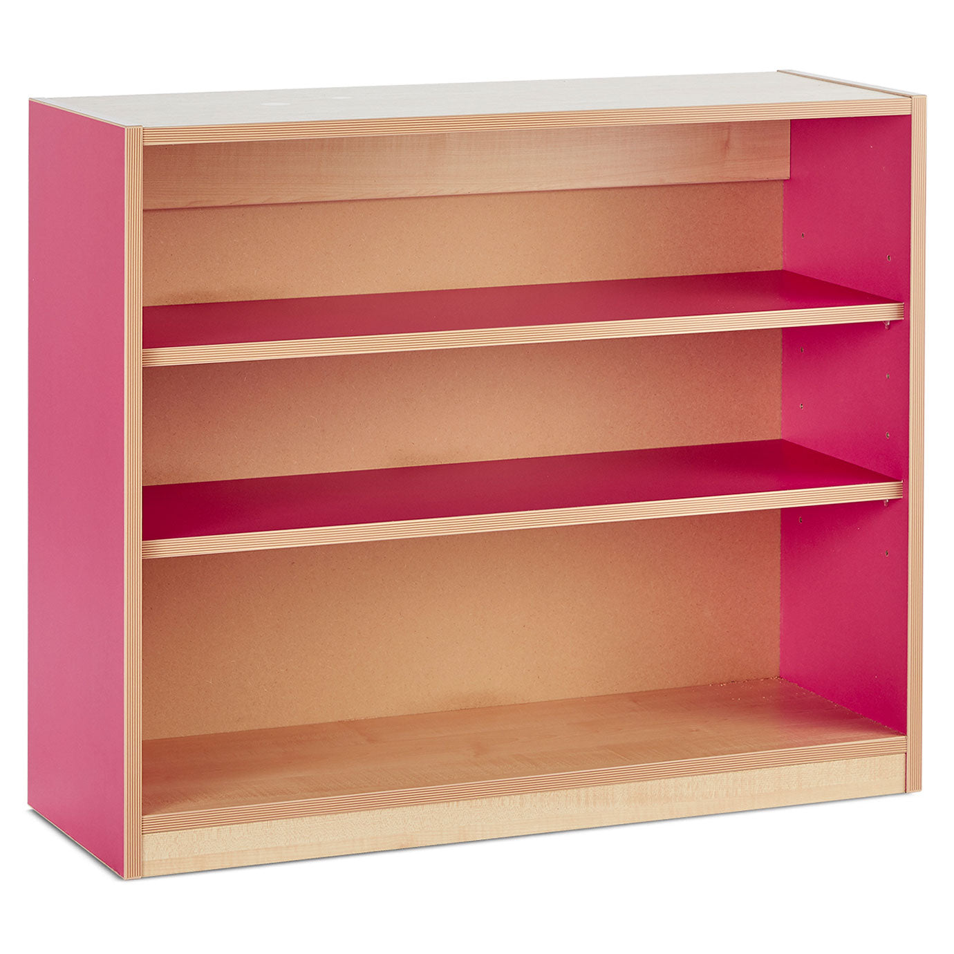 Monarch Open Bookcase with 2 Coloured Adjustable Shelves (H750)