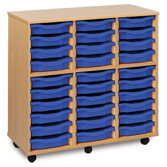 Monarch Mobile School Shallow Tray Storage Unit 30 Trays