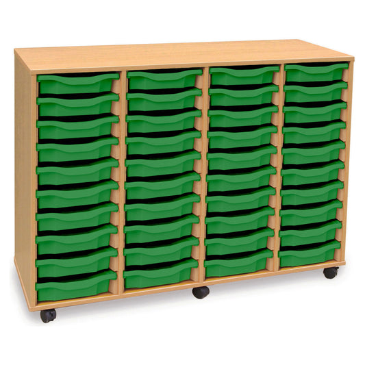 Monarch Mobile School Shallow Tray Storage Unit 40 Trays