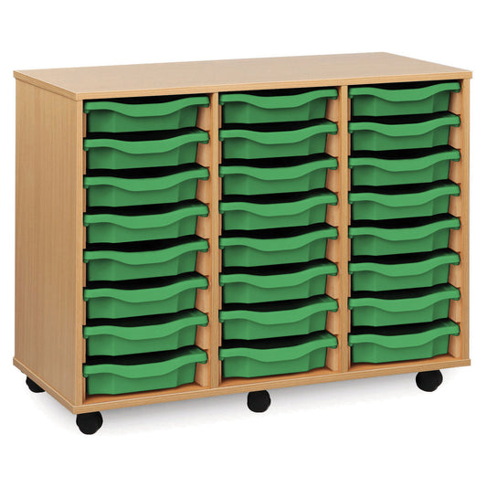 Monarch Mobile School Shallow Tray Storage Unit 24 Trays