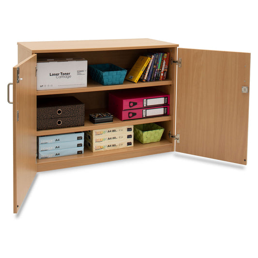 Monarch Lockable Static Cupboard with 2 Adjustable Shelves (H750mm)