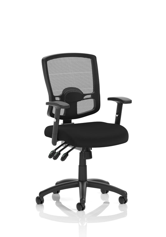 Portland III High Mesh Back Task Operator Office Chair with Arms