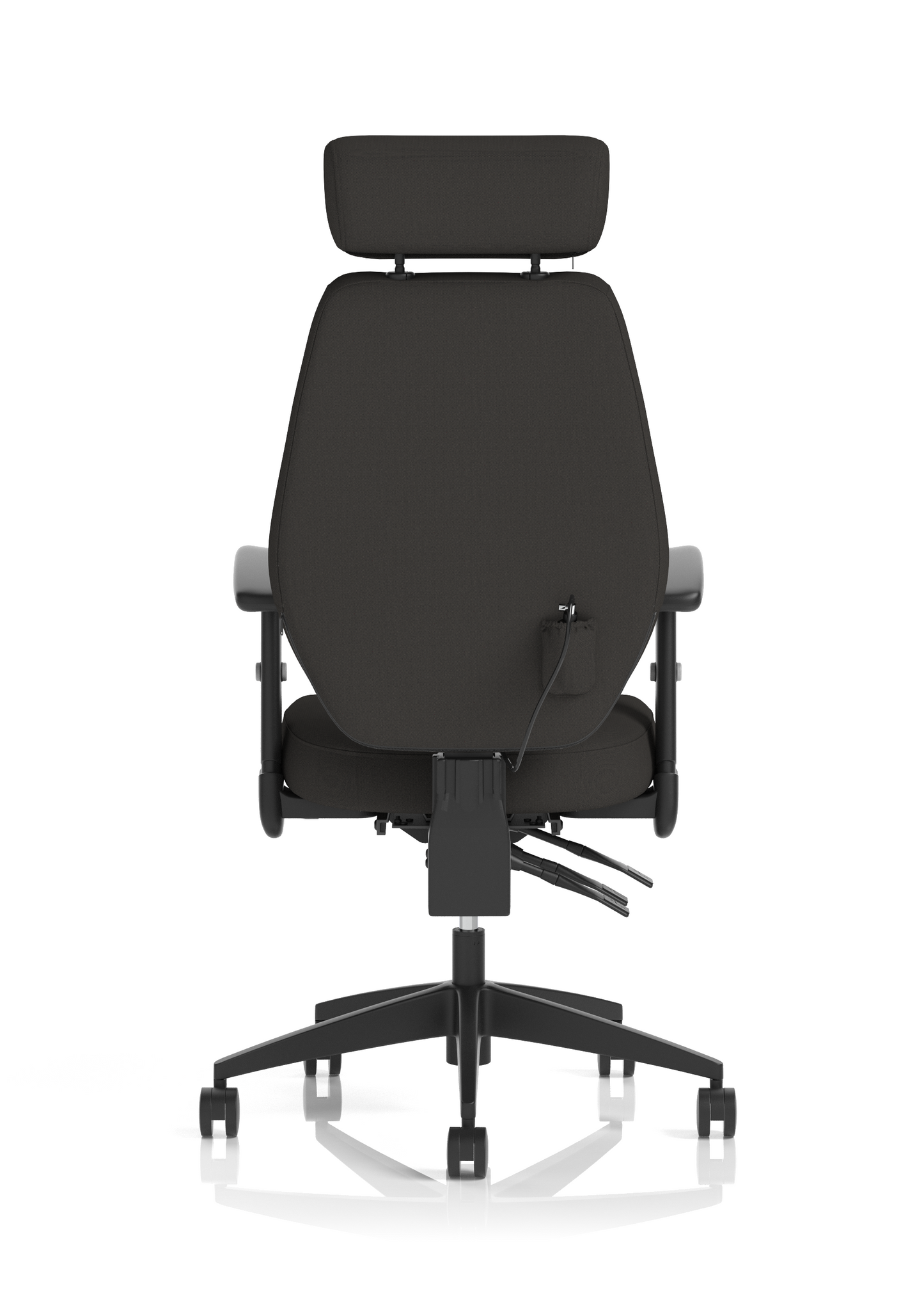 Nexus High Back Black Fabric Ergonomic Task Operator Office Chair with Arms and Headrest