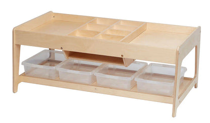 Millhouse Early Years Investigative Play Table and 4 Clear Tubs