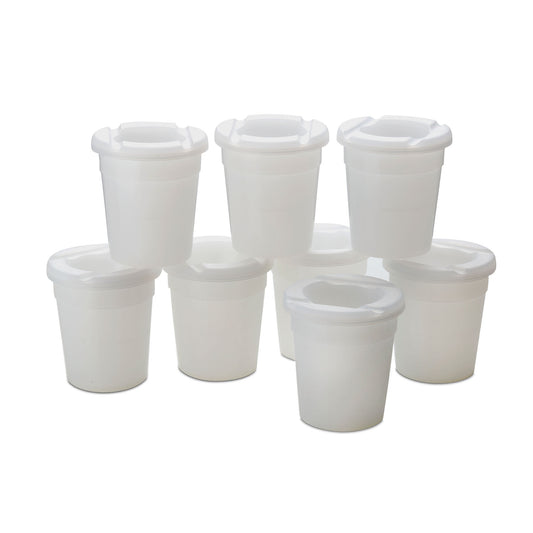 Millhouse Early Years Clear Paint Pots - Set of 8