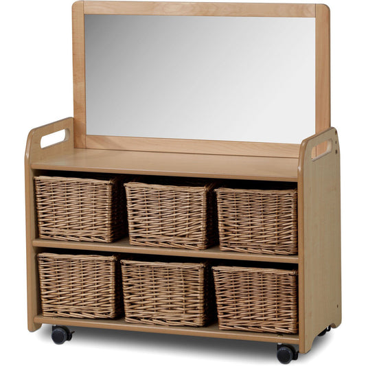Millhouse Early Years Mobile Unit With Top Mirror Add-on and 6 Baskets