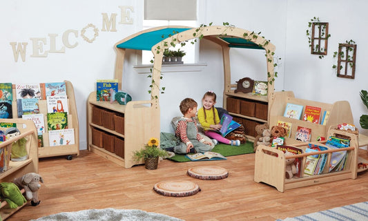 Millhouse Early Years Cosy Reading Zone - Blue roof without baskets