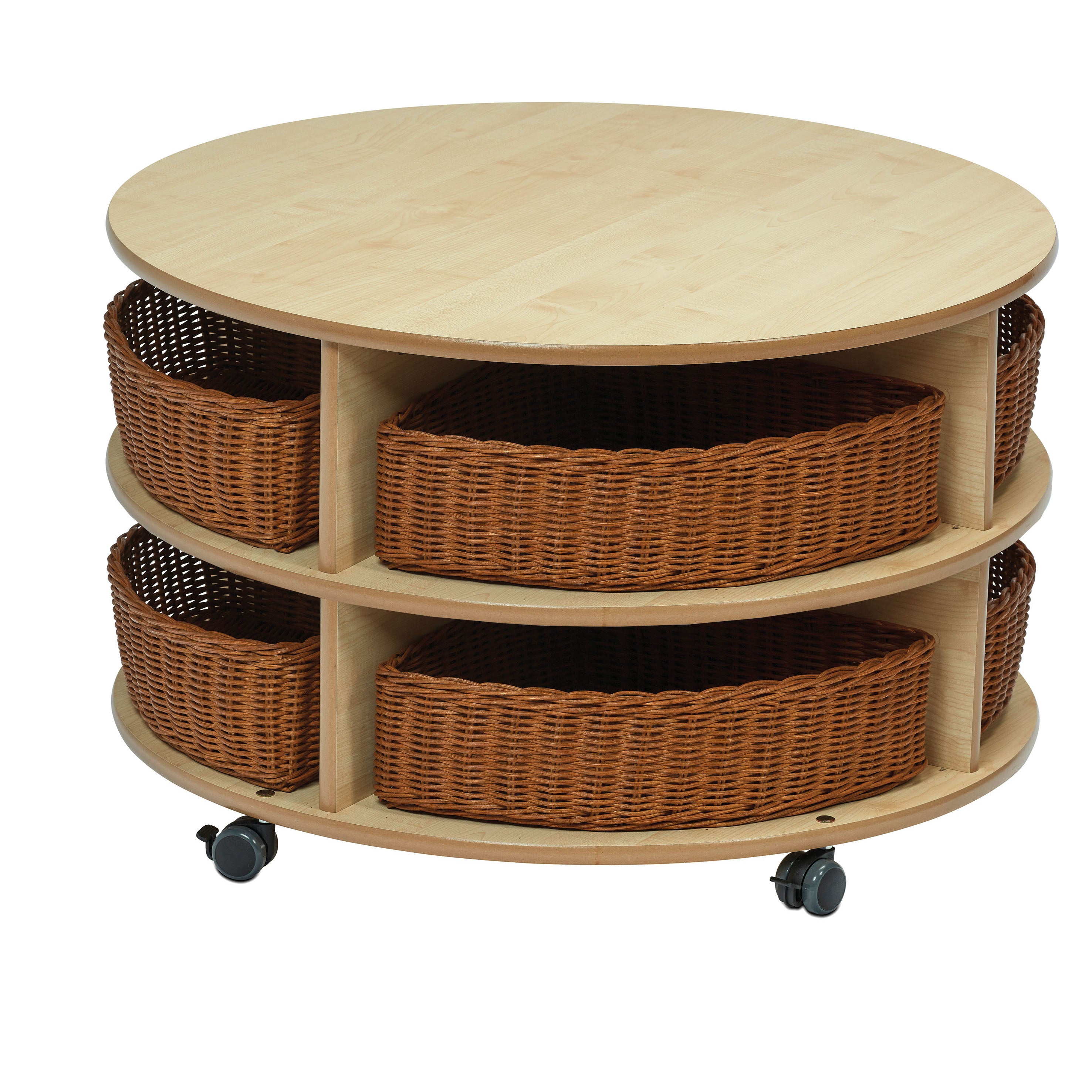 Circular Storage System Millhouse Early Years Double Tier Mobile Circular Storage Unit with Ba ...