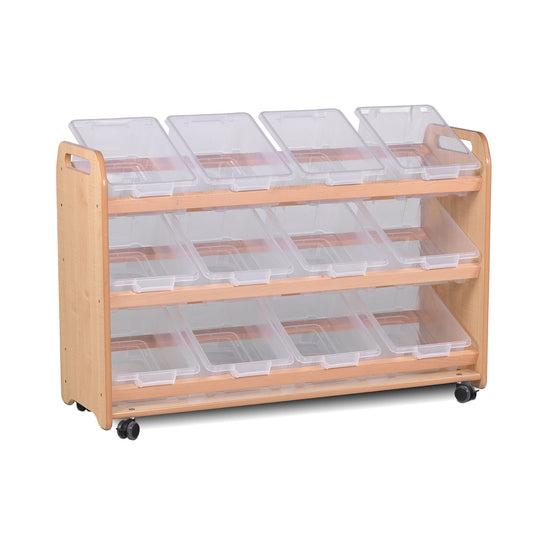 Millhouse Early Years Tilt Tote Storage with 12 Clear Tubs