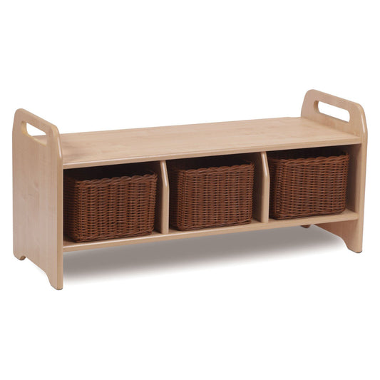 Millhouse Early Years Storage Bench (Large) with 3 baskets