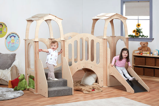 Millhouse Early Years Hide 'n' Slide Kinder Gym (with roof)