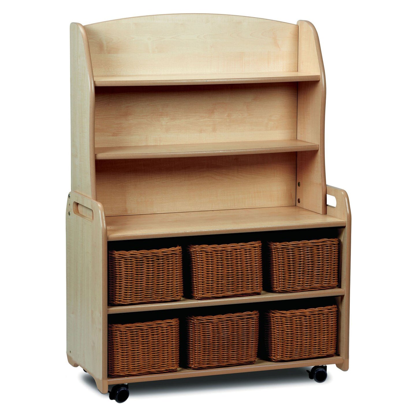Millhouse Early Years Mobile Welsh Dresser Display Storage with 6 baskets