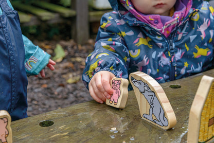 The Three Little Pigs Wooden Characters