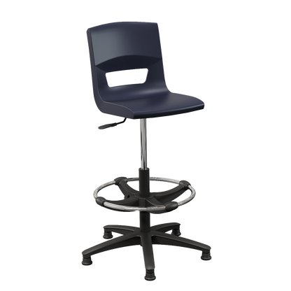 Postura+ Task Stool with Chrome Foot Ring