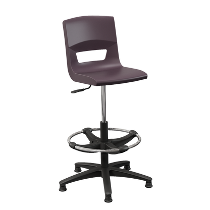 Postura+ Task Stool with Chrome Foot Ring