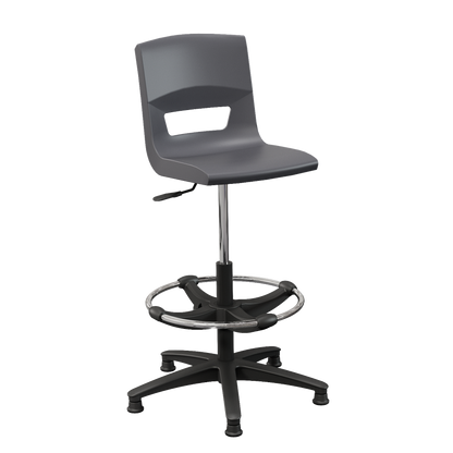 Postura+ Task Stool with Chrome Foot Ring