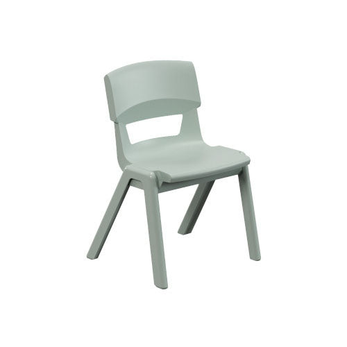 Hazy jade Postura Plus one piece chair on a white background