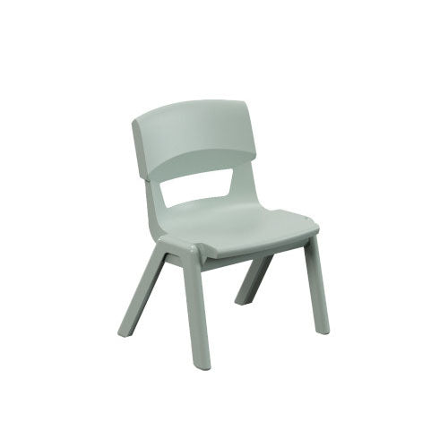 Hazy jade Postura Plus one piece chair on a white background
