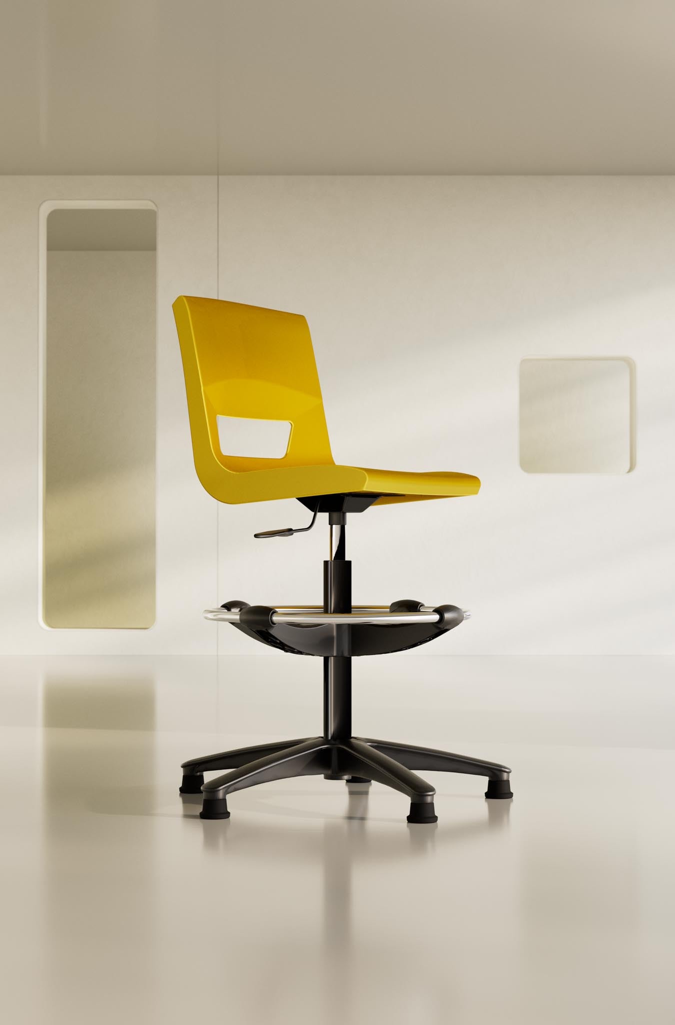 Postura+ Task Stool with Chrome Foot Ring