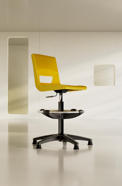 Postura+ Task Stool with Chrome Foot Ring