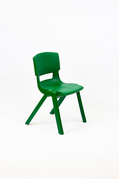 Forest green Postura Plus one piece chair on a white background