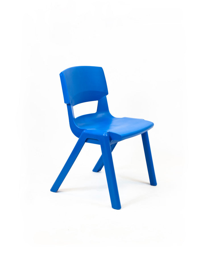 Blue Postura Plus chair on a white background