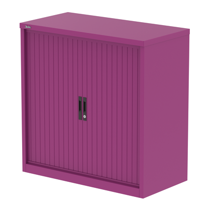 Qube Side Tambour Cupboard With Shelves